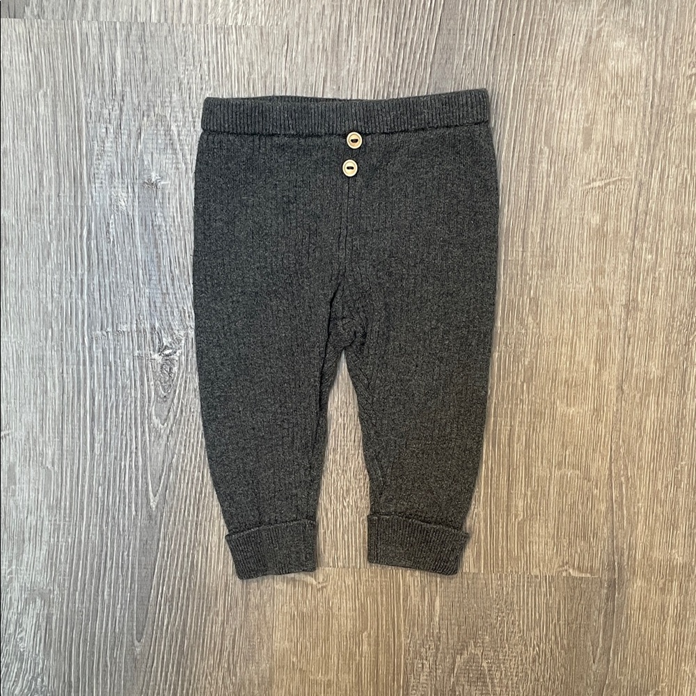 Zara Charcoal Knit Joggers - Size 3-6 Months (Baby Girl)